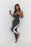 Women Zipper Sleeveless Jumpsuit