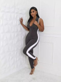 Women Zipper Sleeveless Jumpsuit