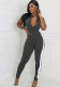 Women Zipper Sleeveless Jumpsuit