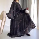 Women Fall Printed Bohemian Maxi Dress