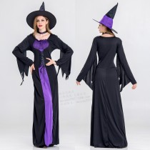 Halloween witch costume purple witch dress cosplay costume