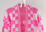 Winter fashion plaid cardigan Plus Size coat knitting cardigan coat