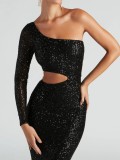 Women summer sequin party sequin evening dress