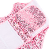 Sequined Corset Strapless Top Fashion Sexy Vest