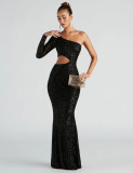 Women summer sequin party sequin evening dress