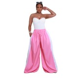 Fashion Casual Color Matching Wide-Leg Pants Women's Clothing