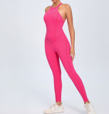 Women Low Back Sports Quick-Drying One-Piece Fitness Yoga Jumpsuit