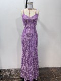 Sequin Patchwork Formal Party Evening Dress Chic Bridesmaid Dress