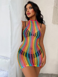 See-Through Lingerie Hollow Fishnet Sexy Night Dress