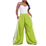 Fashion Casual Color Matching Wide-Leg Pants Women's Clothing