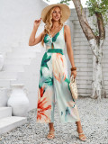 Summer Fashion Casual Printed Strap Jumpsuit Trendy Women's Clothing