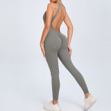 Women Low Back Sports Quick-Drying One-Piece Fitness Yoga Jumpsuit