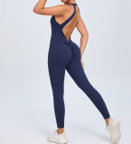 Women Low Back Sports Quick-Drying One-Piece Fitness Yoga Jumpsuit