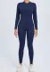 Zipper Long-Sleeved Yoga Jumpsuit Outdoor Wear Fitness Sports Tight Fitting Clothes