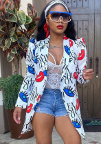 Women's Fashion Printed Casual Jacket