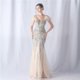 Plus Size Women Formal Party Fishtail Evening Dress