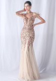 Plus Size Women Formal Party Fishtail Evening Dress