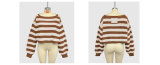 Women Striped Long Sleeve Sweater