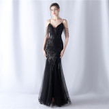 Plus Size Women Formal Party Fishtail Evening Dress