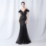 Plus Size Women Formal Party Fishtail Evening Dress