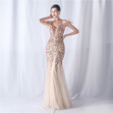 Plus Size Women Formal Party Fishtail Evening Dress