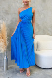 Women Elegant Hollow One Shoulder Dress