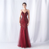 Plus Size Women Formal Party Fishtail Evening Dress