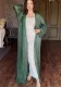 Women Solid Chiffon Lace-Up Robe