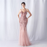 Plus Size Women Formal Party Fishtail Evening Dress