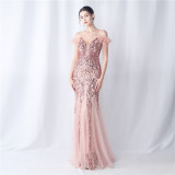 Plus Size Women Formal Party Fishtail Evening Dress