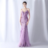 Plus Size Women Formal Party Fishtail Evening Dress