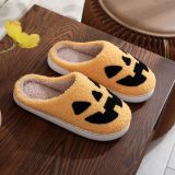 Halloween Cotton Slippers For Men And Women At Home Winter Plus Size Shoes