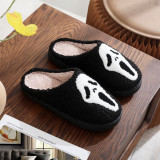 Halloween Cotton Slippers For Men And Women At Home Winter Plus Size Shoes