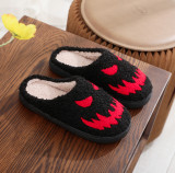 Halloween Cotton Slippers For Men And Women At Home Winter Plus Size Shoes