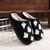 Halloween Cotton Slippers For Men And Women At Home Winter Plus Size Shoes