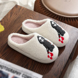 Halloween Cotton Slippers For Men And Women At Home Winter Plus Size Shoes