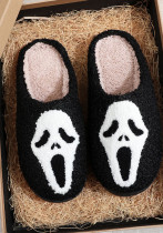 Halloween Cotton Slippers For Men And Women At Home Winter Plus Size Shoes