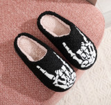 Halloween Cotton Slippers For Men And Women At Home Winter Plus Size Shoes