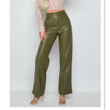 Women Stretch Pu Leather Pants