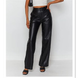 Women Stretch Pu Leather Pants