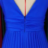 Summer Lace-Up Strap Low Back Sexy Gradient Color Long Dress