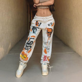 Women's Sweatpants Halloween Trend Print High Waist Casual Pants