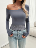 Autumn Winter Y2K Tops Women Sexy Slim Knitting Long Sleeve T-shirt