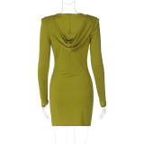 Women's autumn fashion Style V-neck slim Bodycon Dress