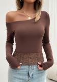 Autumn Winter Y2K Tops Women Sexy Slim Knitting Long Sleeve T-shirt