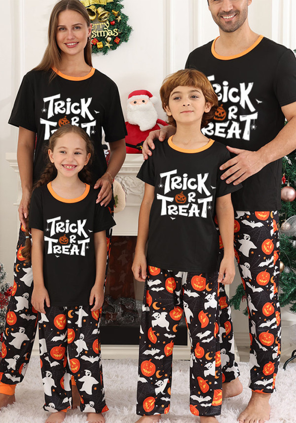 Halloween Family Wear short-sleeved top trousers Pajama Two Pieces