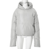 Women autumn and winter loose Padding hooded jacket