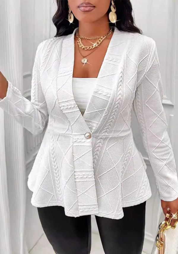 Women single button long sleeve Blazer