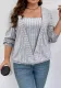 Women Solid Ribbed V-neck long sleeve top