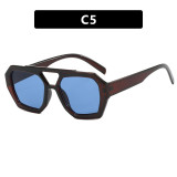 Double beam irregular Trendy Sunglasses